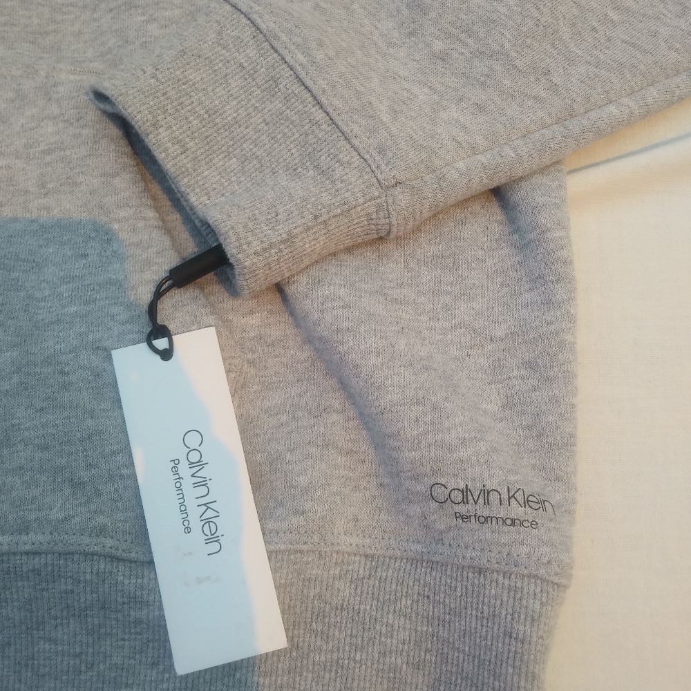 NWT Calvin Klein Gray Hoodie Performance M - Picture 5 of 9